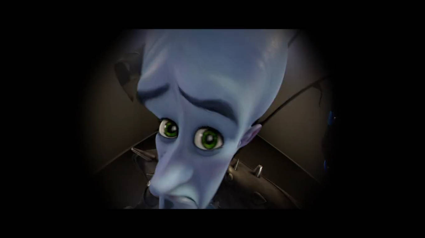 Megamind Peeking Through A Hole Wallpaper