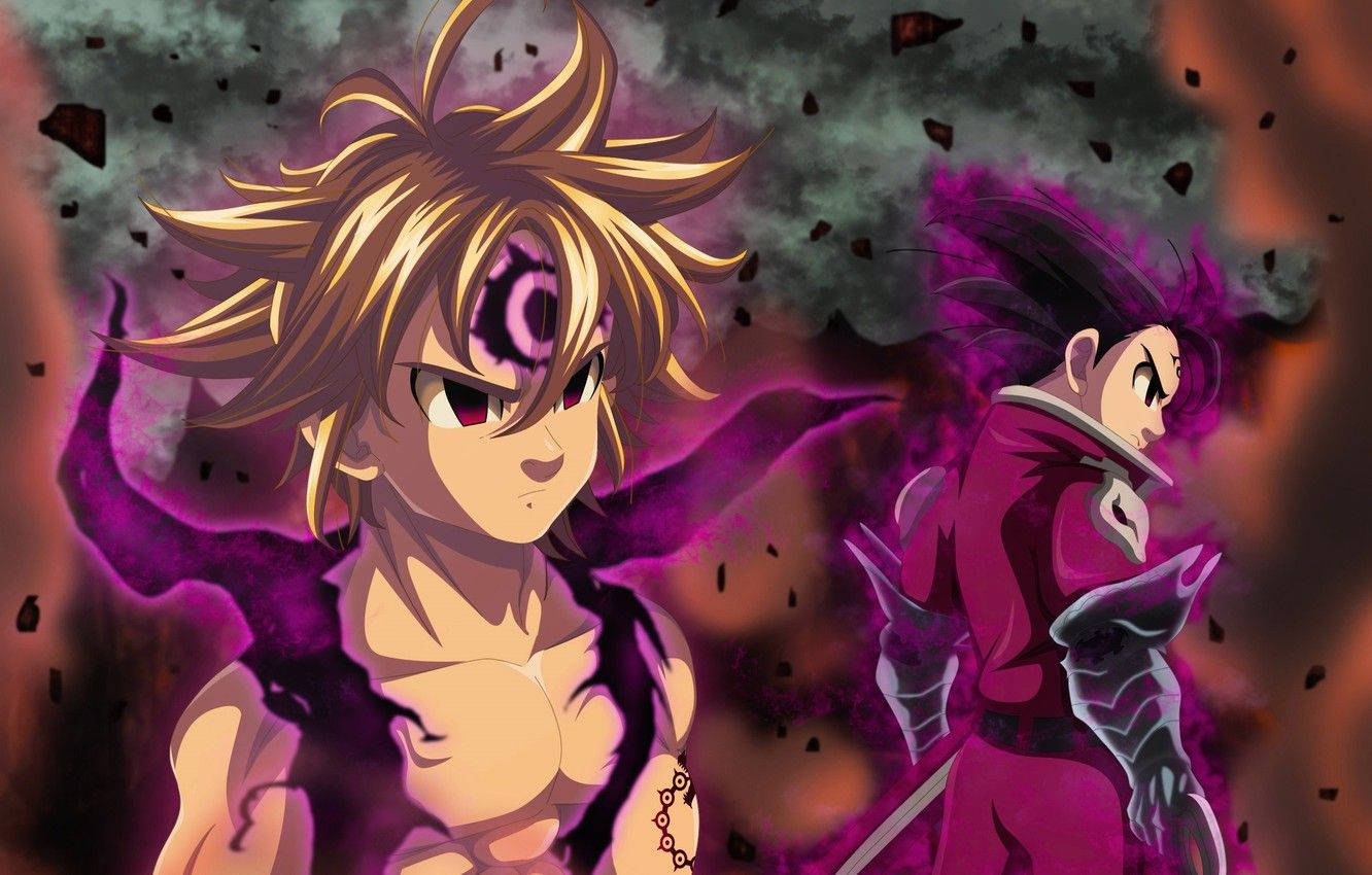 Meliodas And Zelrdis Demon Form In Seven Deadly Sins Wallpaper