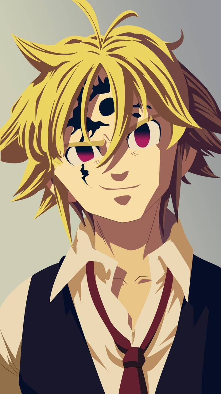 Meliodas, The Leader Of The Seven Deadly Sins, With The Demon Mark Unleashing The Powers Of Darkness. Wallpaper