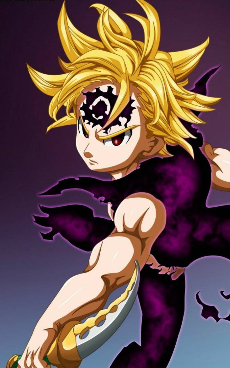 Meliodas Transforms Into His Demon Form And Wields His Sword Lostvayne Wallpaper