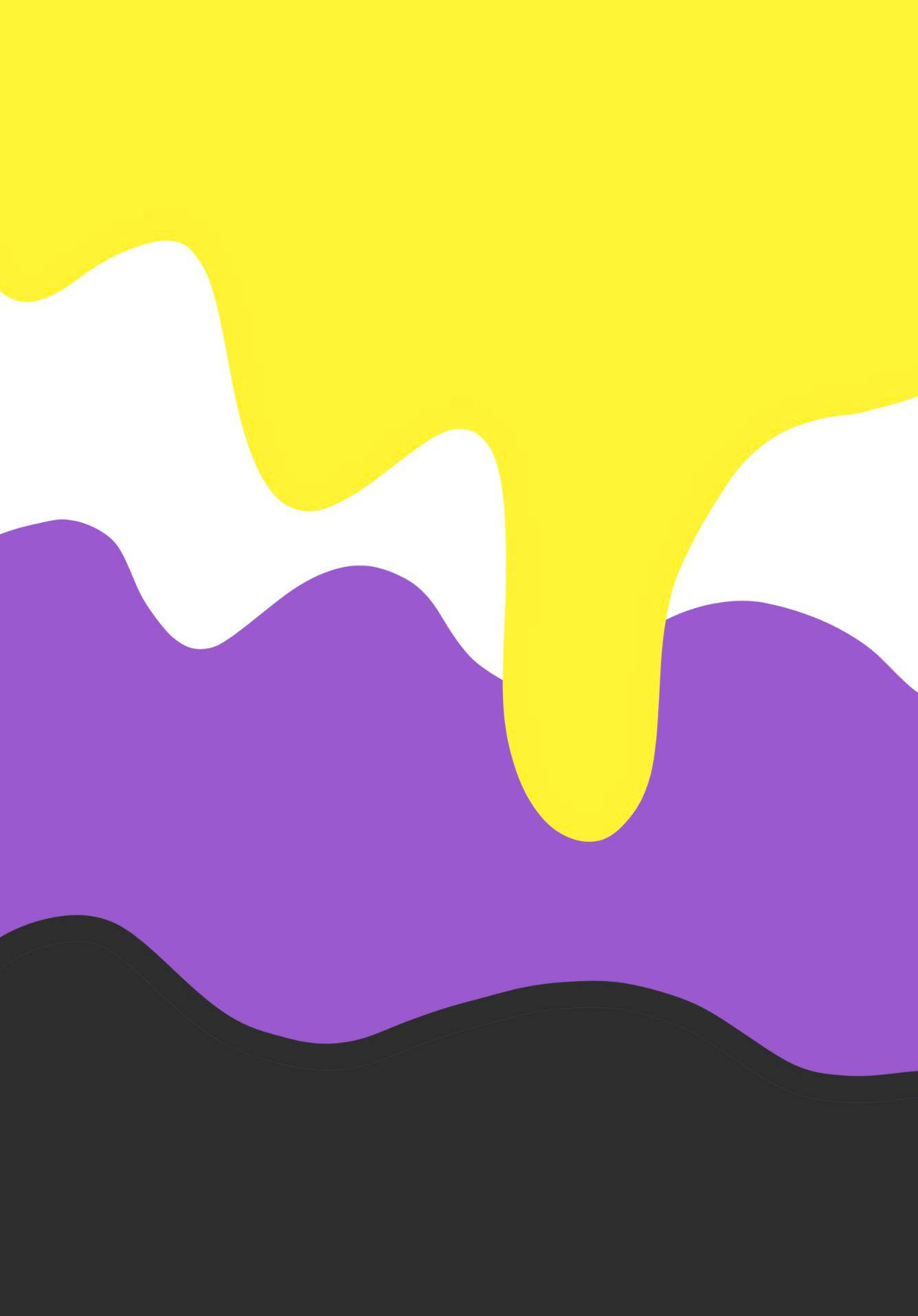 Melting Nonbinary Gender Pride Flag Wallpaper