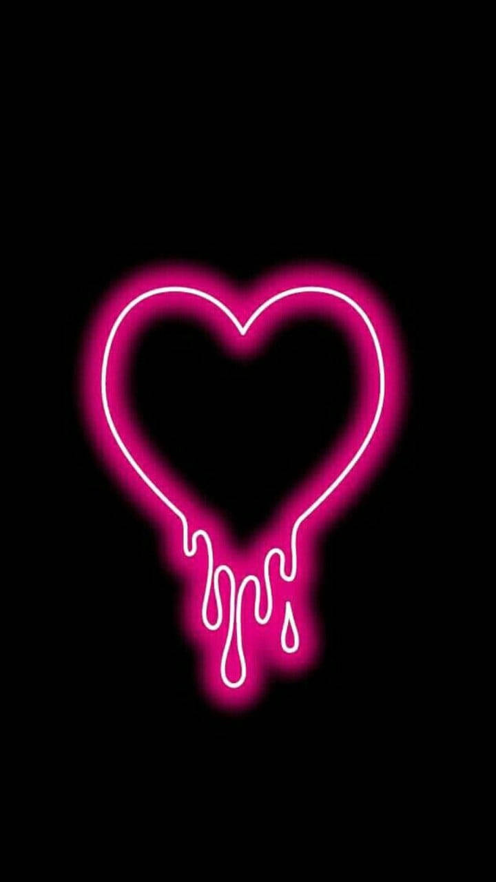 Melting Pink Heart Wallpaper