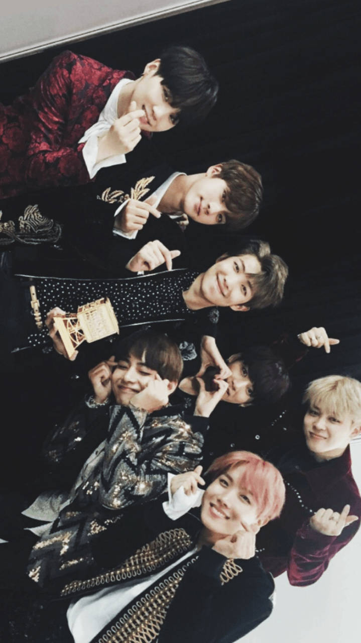 Members Of The K-pop Band Bts Unite For A Friendship Picture. Wallpaper