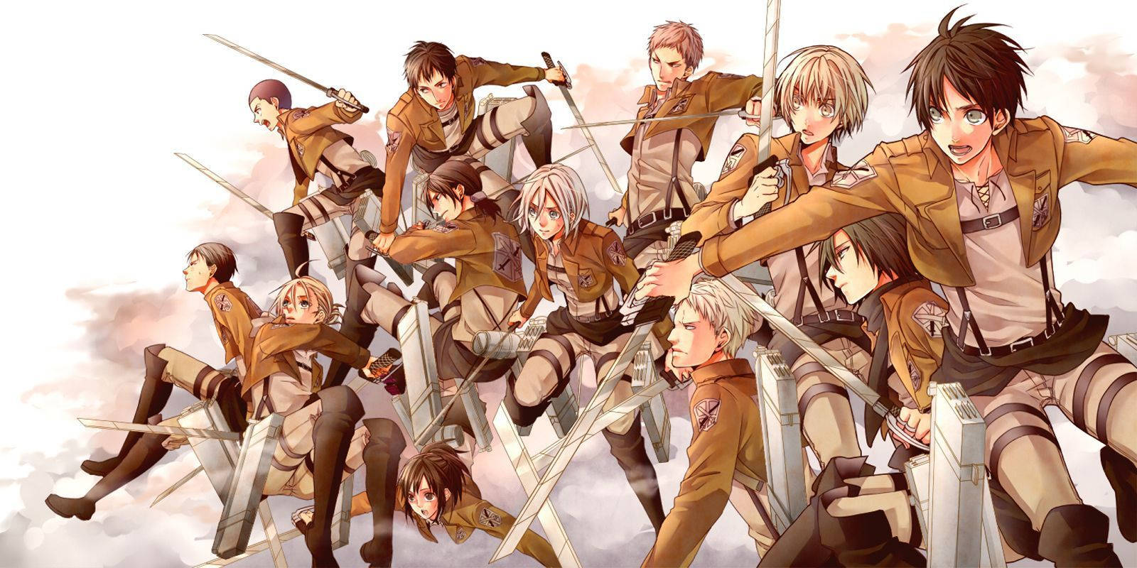 Members Of The Survey Corps Defended The Walls Of Their Kingdom From The Titans. Wallpaper