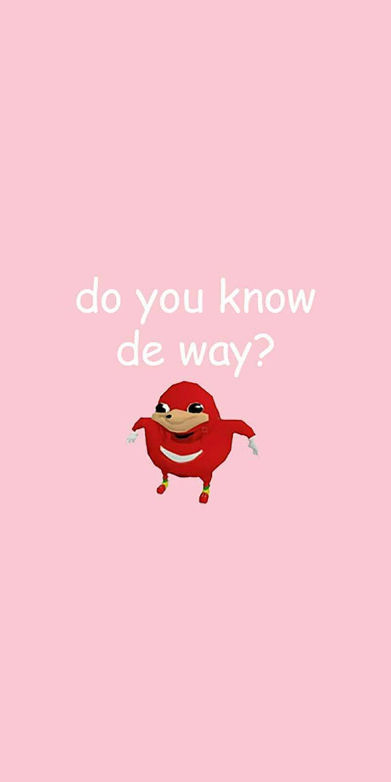 Meme Phone Knuckles Know De Way Wallpaper