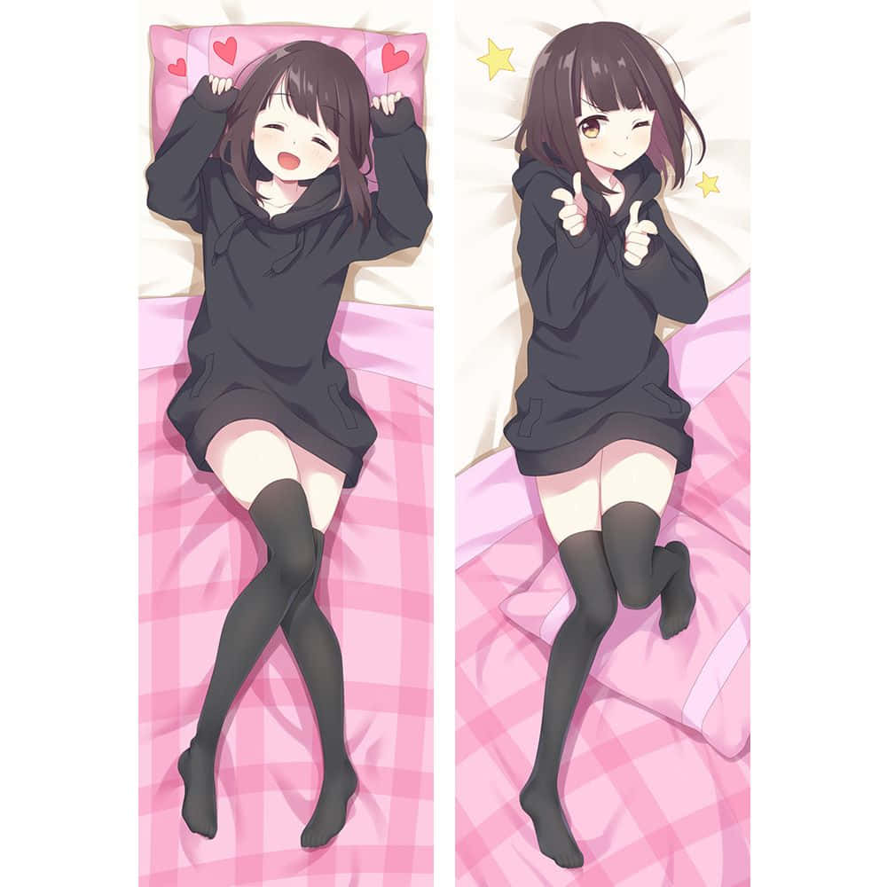Menhera Chan In A Bright Pink Wonderland Wallpaper