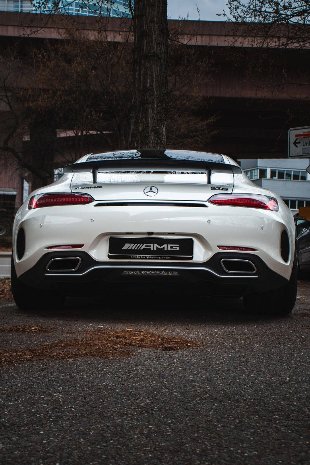 Mercedes Amg Gtr Back View Shot Wallpaper