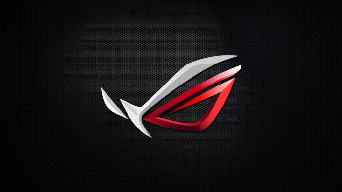 Mesh Red, Black, And White Asus Rog Logo Wallpaper