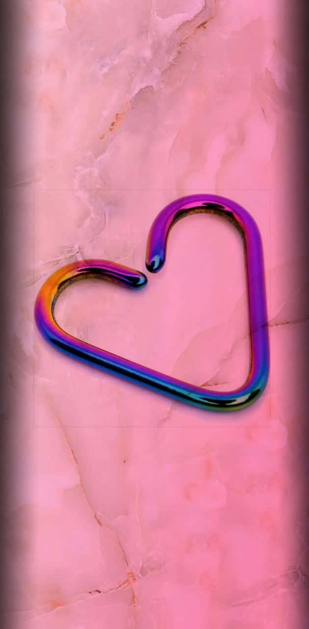 Metal Neon Heart Shaped Jewelry Wallpaper