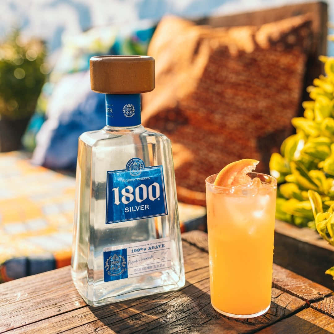 Mexican Brand 1800 Tequila Silver And Screwdriver Wallpaper