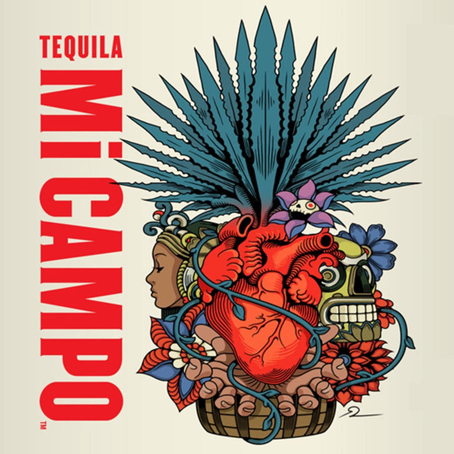 Mi Campo Tequila Brand Sticker Wallpaper