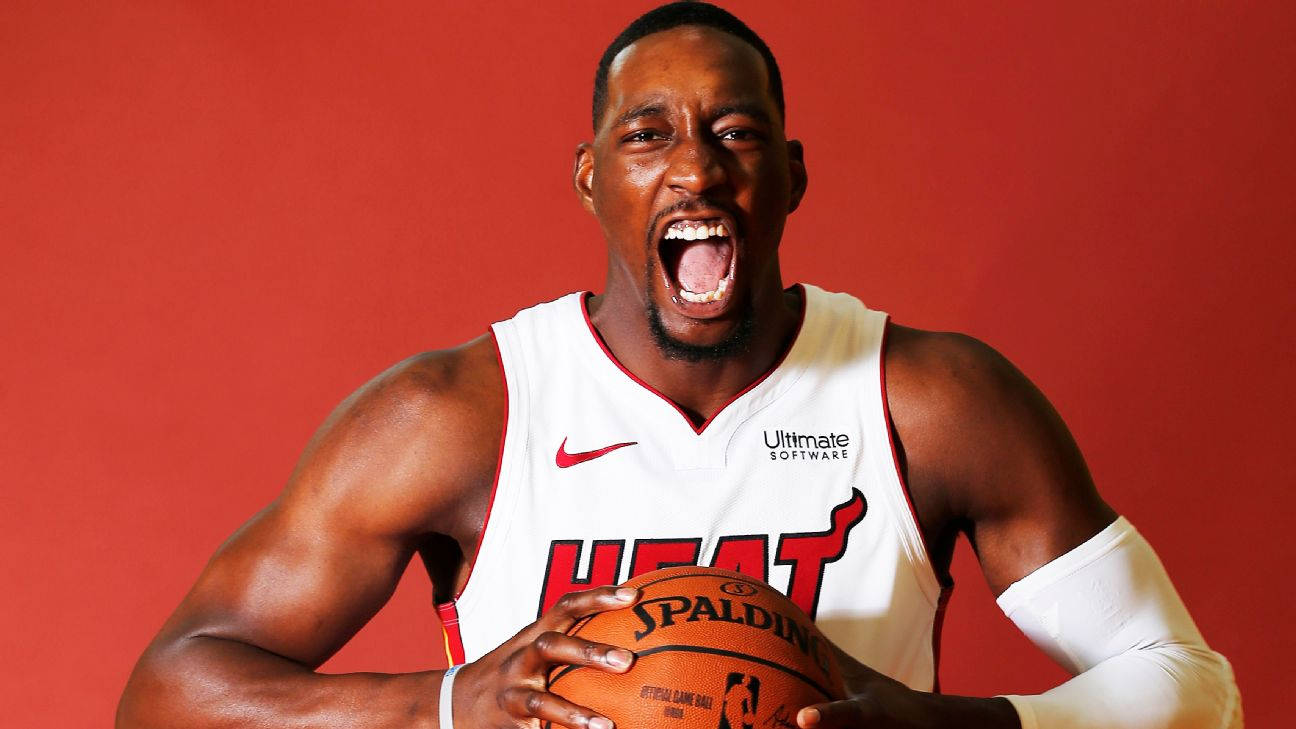 Miami Bam Adebayo Portrait Wallpaper