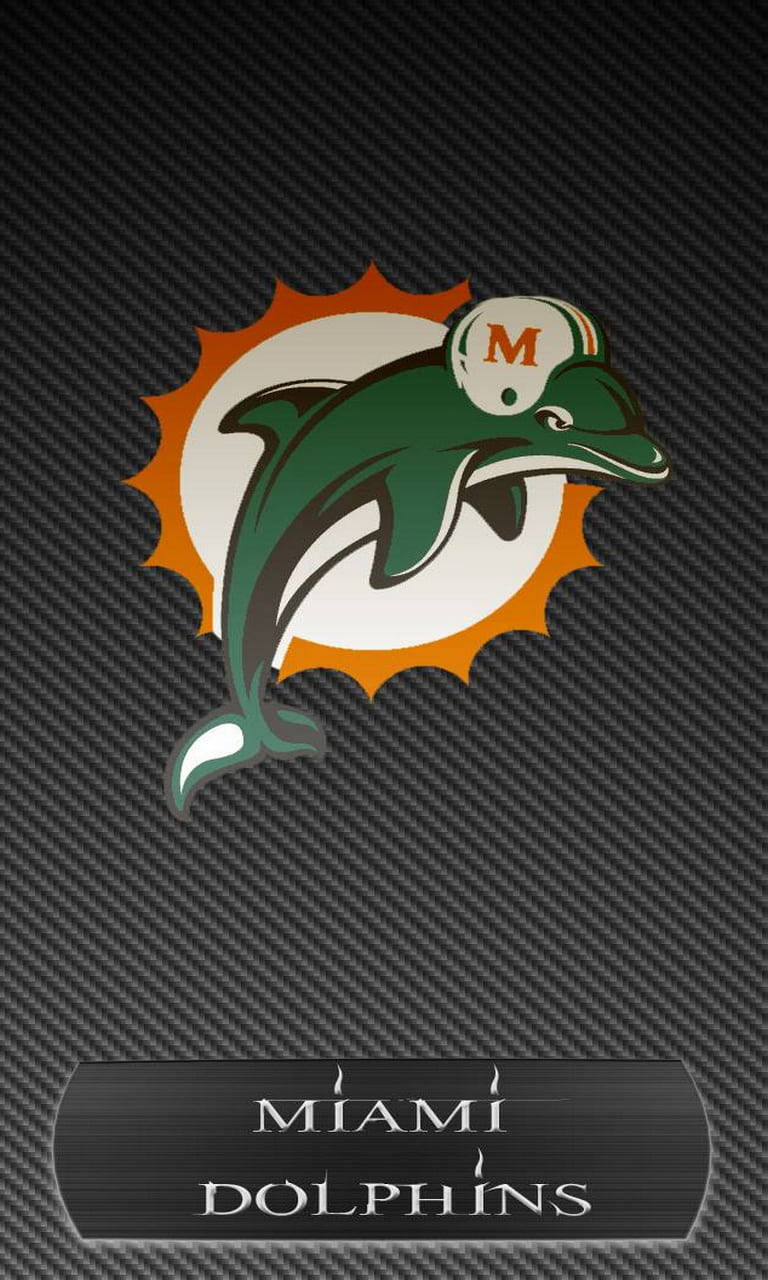 Miami Dolphins Stripes Nfl Team Logo Wallpaper