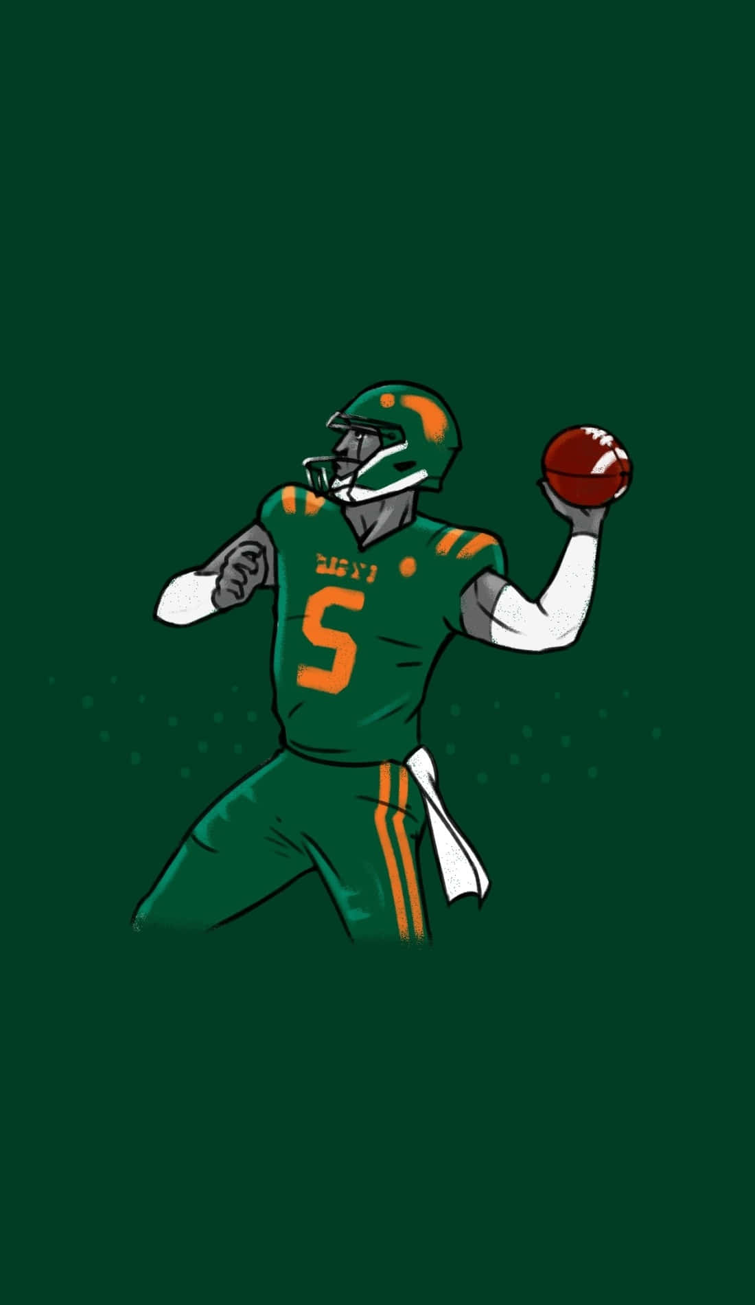 Miami Hurricanes Green Fanart Wallpaper