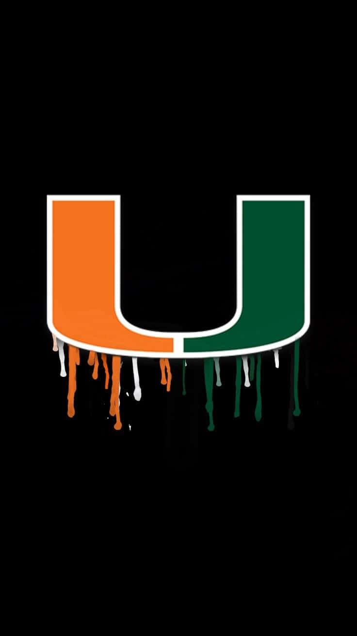 Miami Hurricanes Logo Dripping Wallpaper