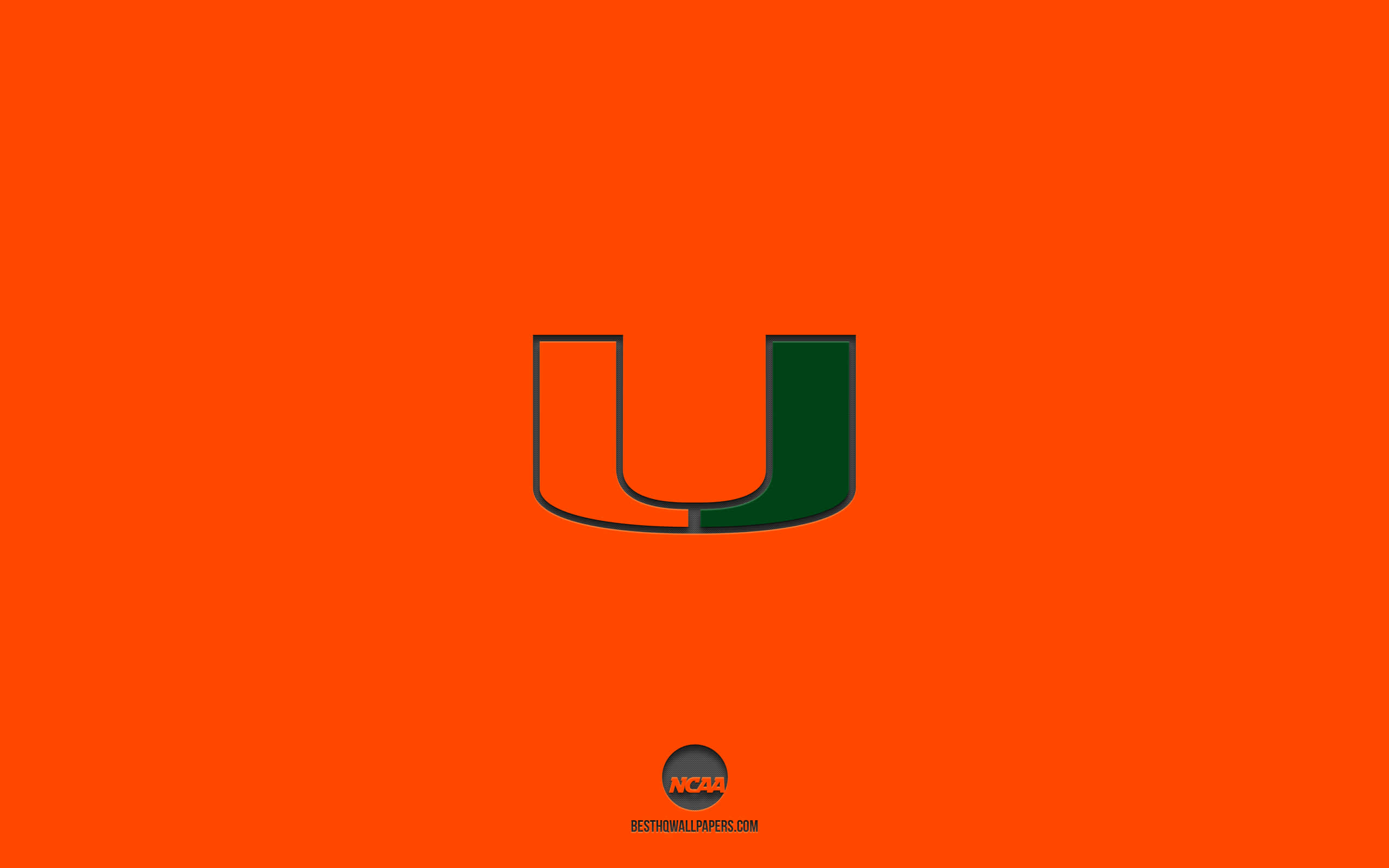 Miami Hurricanes Minimalist Orange Wallpaper