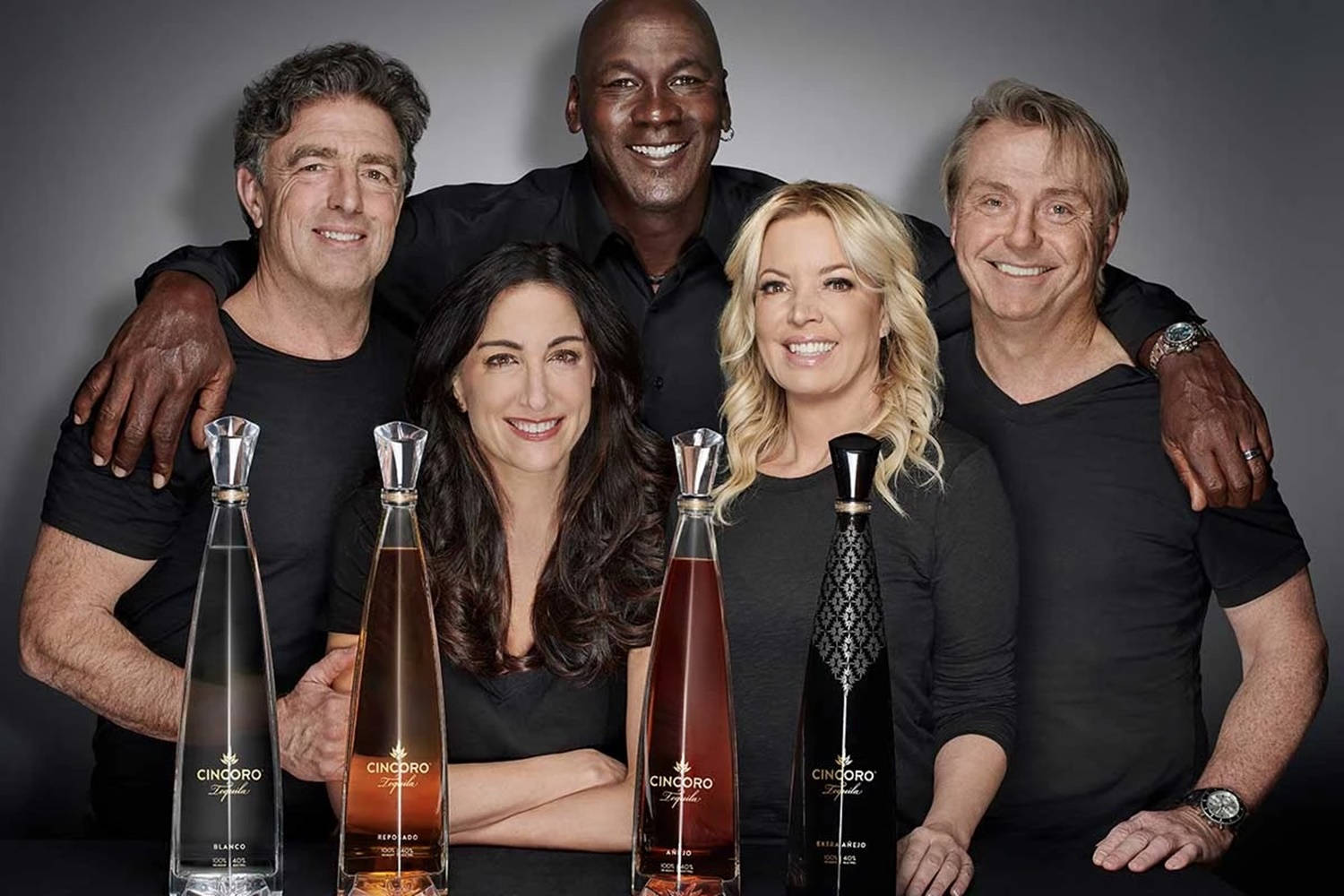 Michael Jordan With Cincoro Tequila Founders Wallpaper