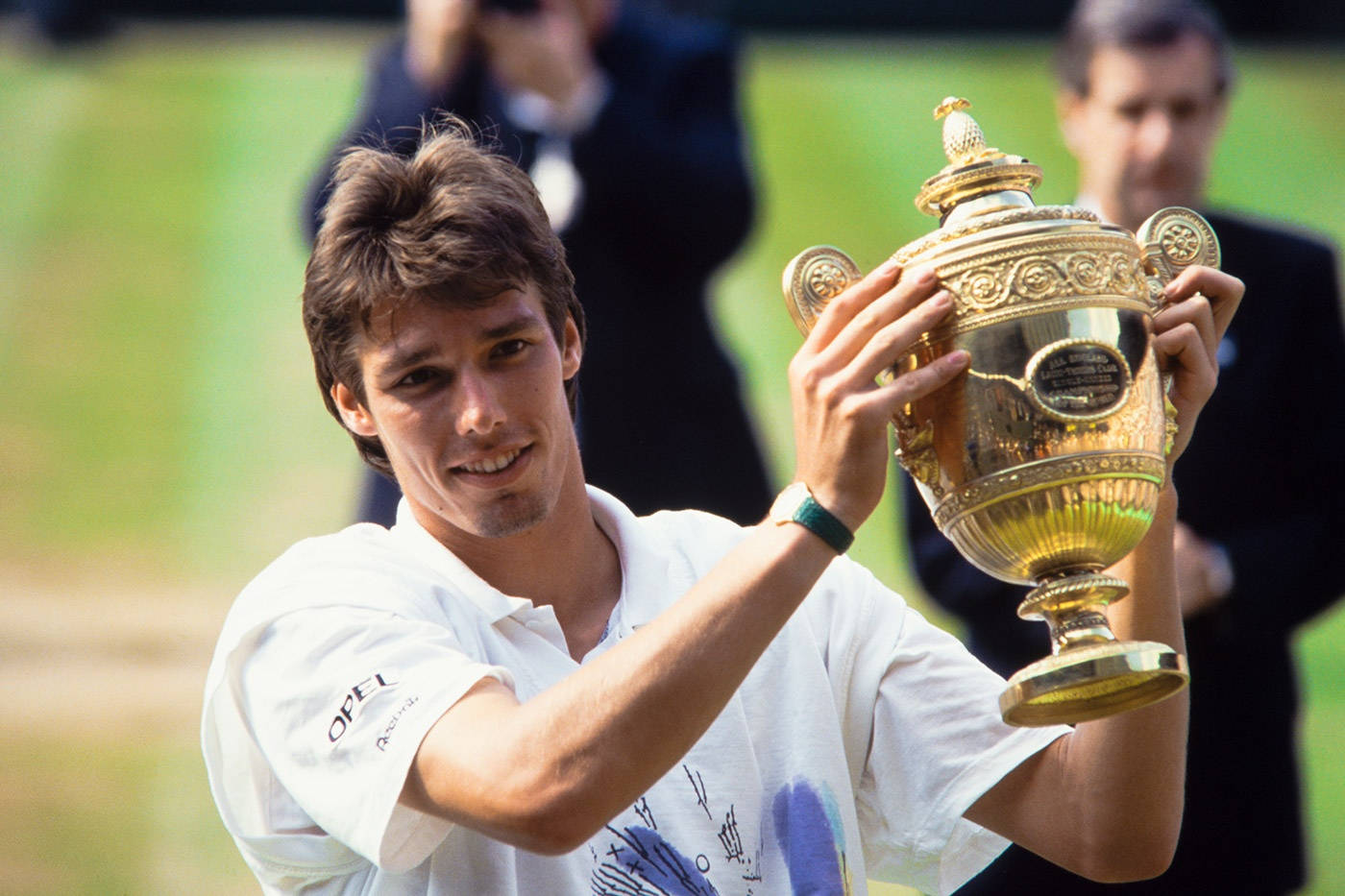 Michael Stich Holding A Trophy Wallpaper