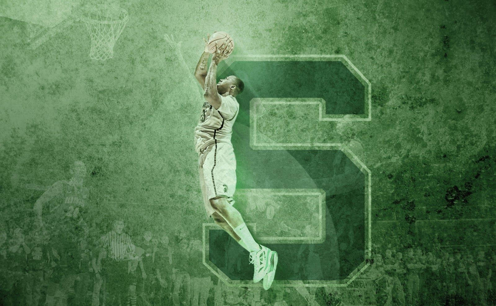 Michigan State University Spartans Dunking Wallpaper