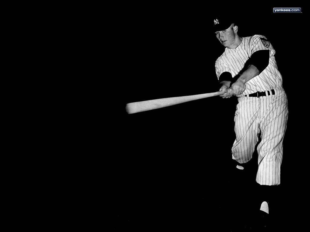 Mickey Mantle Holding Bat Wallpaper