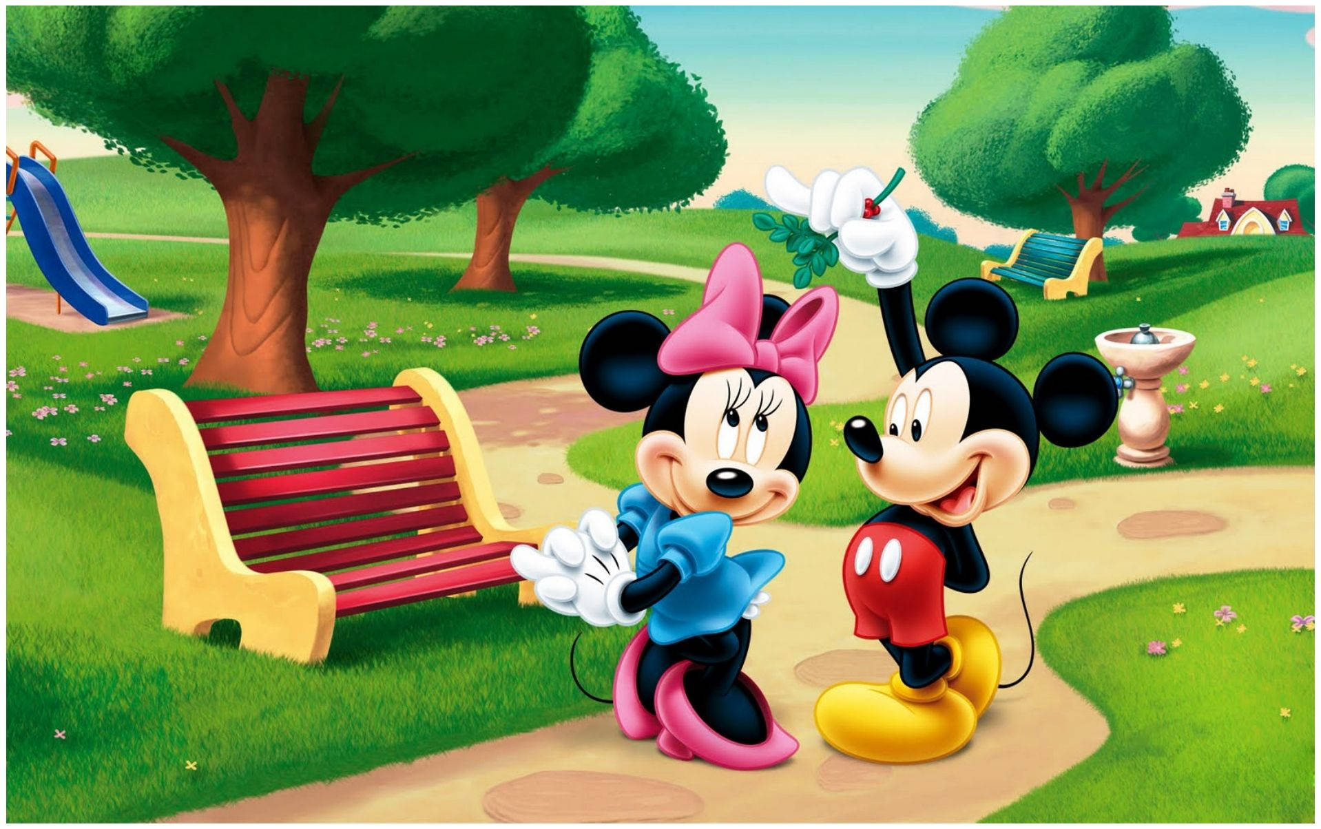 Mickey Mouse And Minnie Mouse Wallpaper