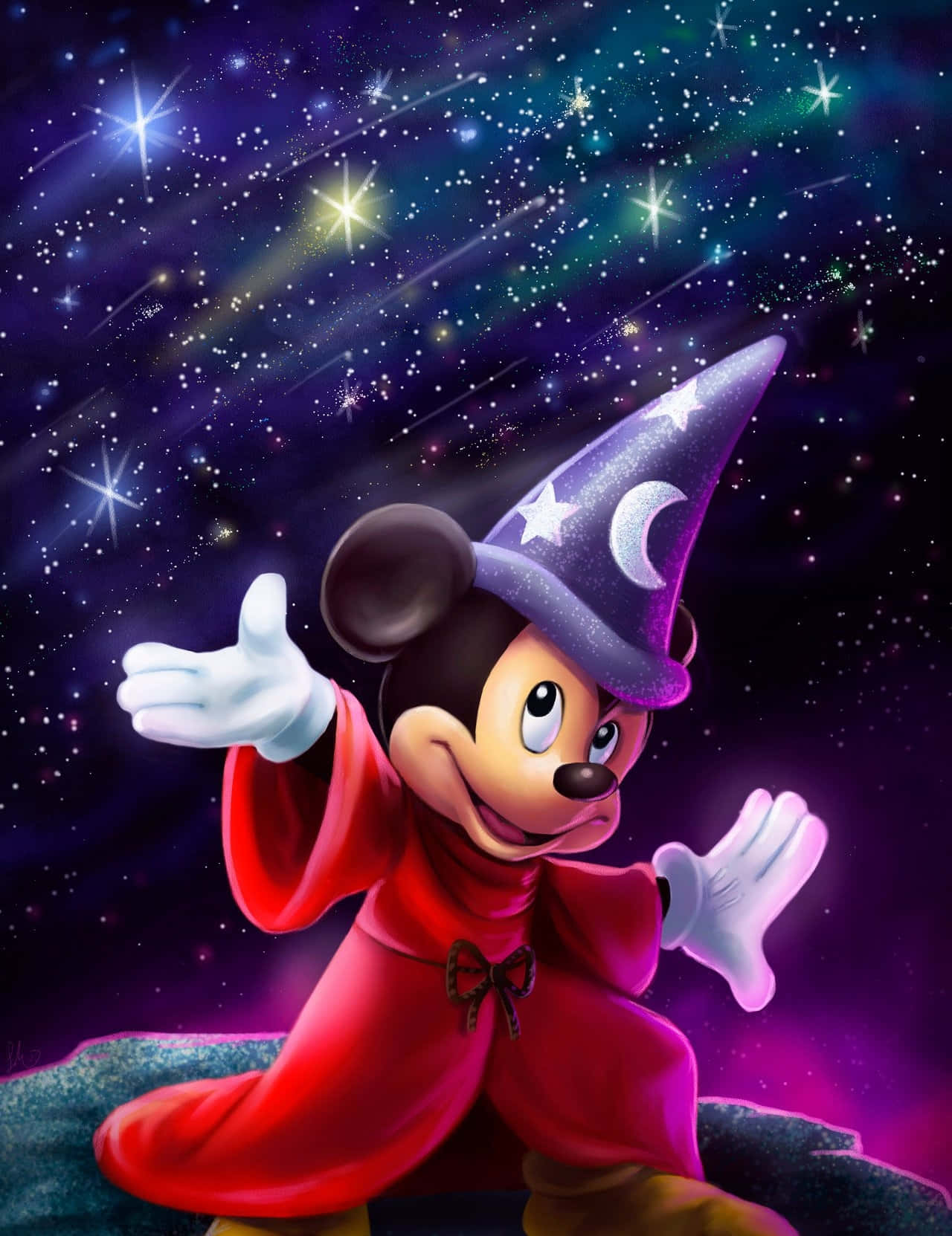 Mickey Mouse Sorcerers Apprentice Fantasia Wallpaper