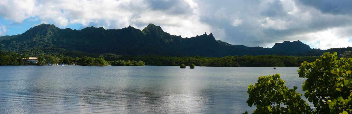 Micronesia Island Clouds Mountains Wallpaper