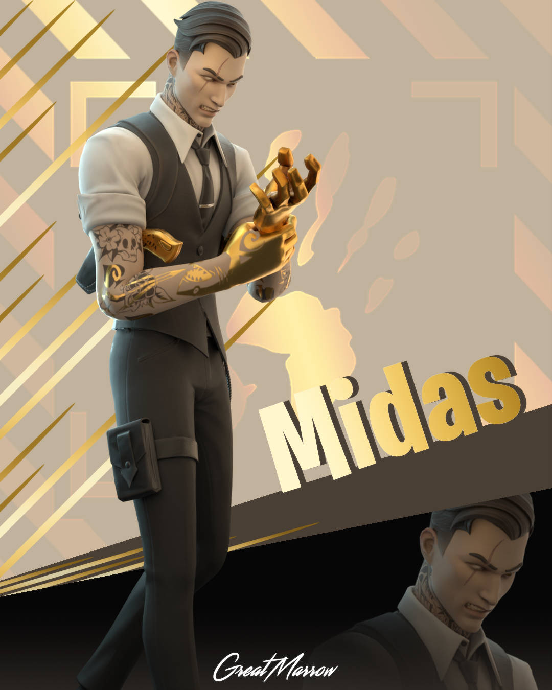 Midas Fortnite Player Wallpaper