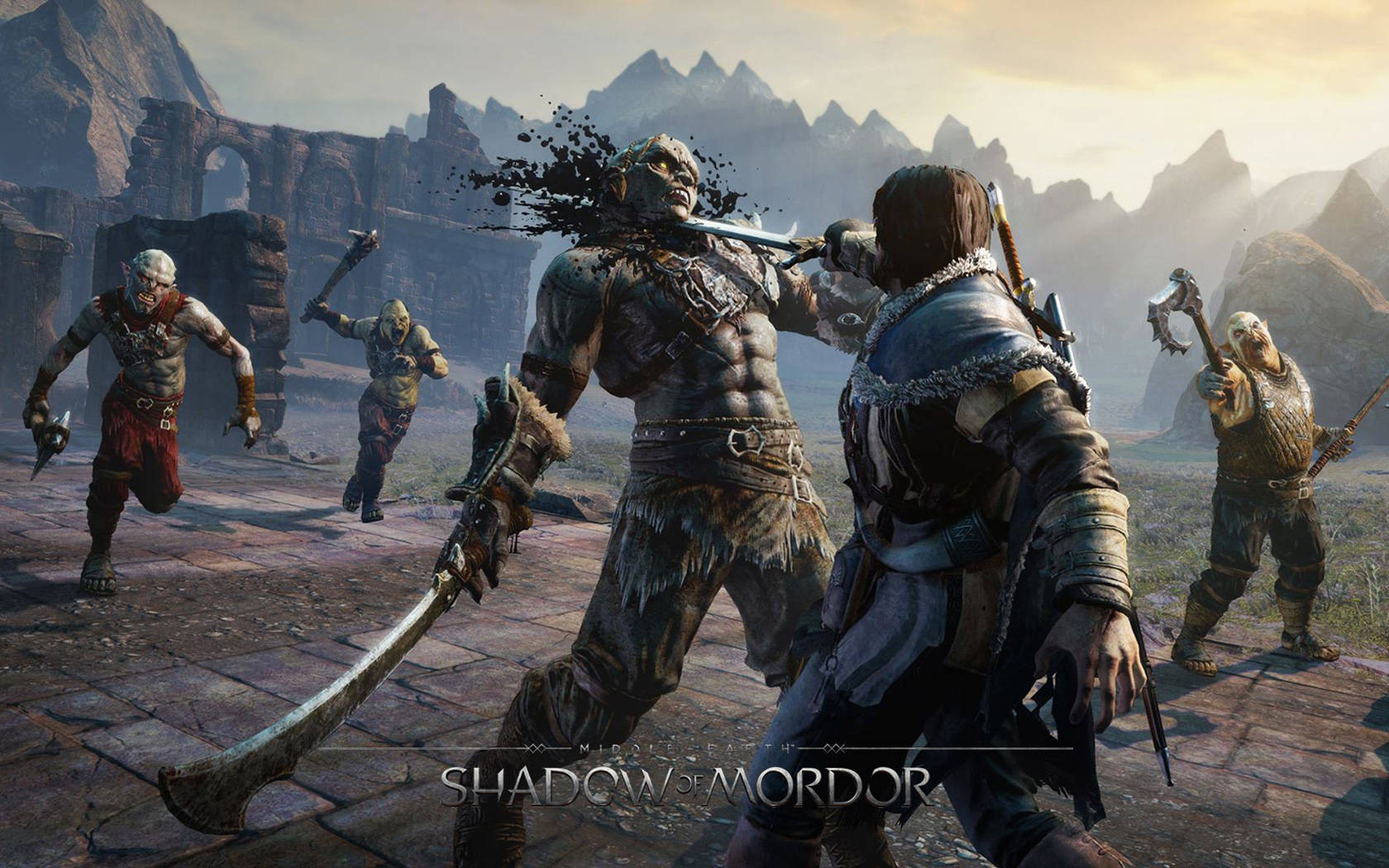 Middle Earth Shadow Of Mordor Talion Slaying Wallpaper