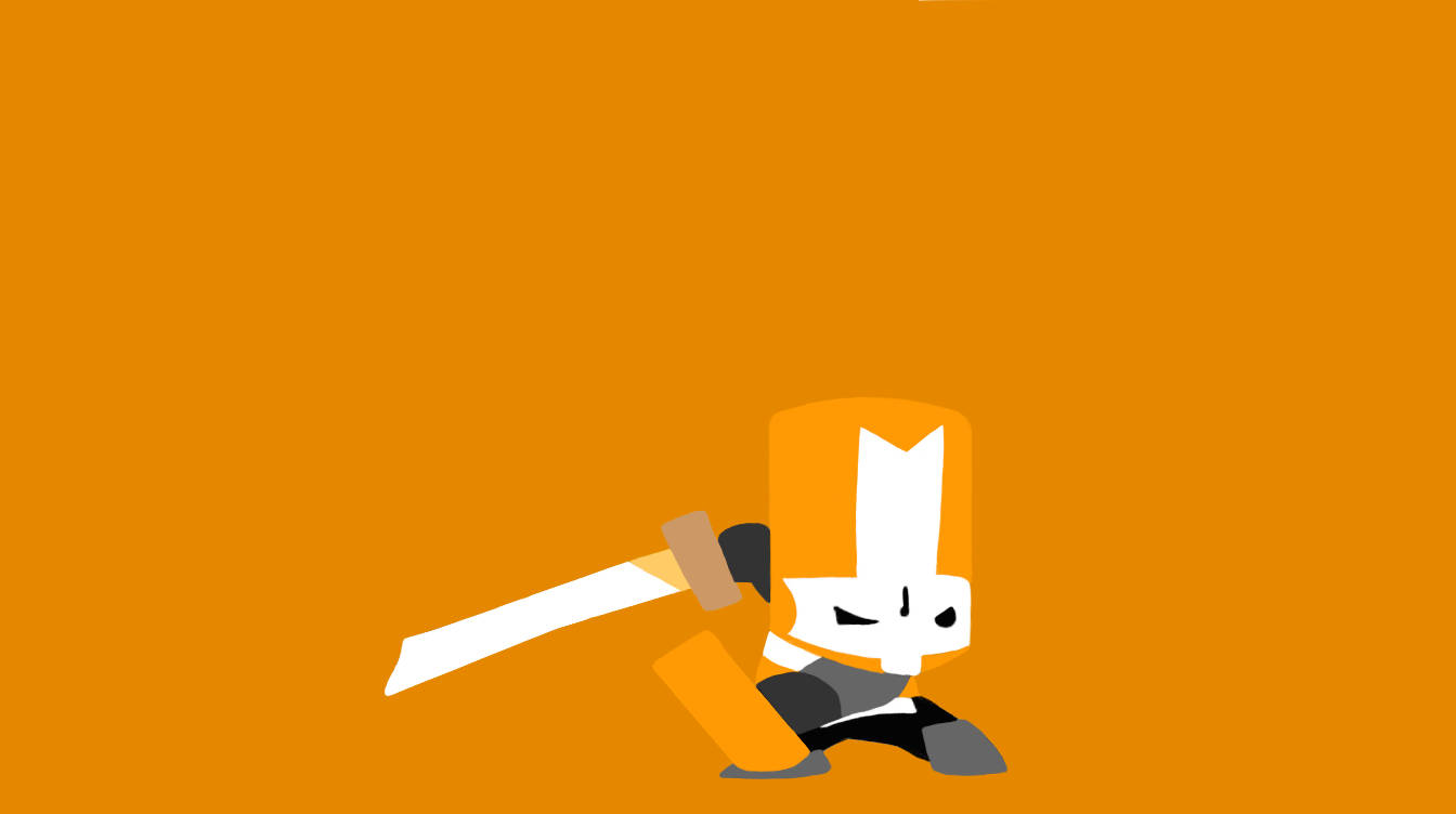 Mighty Orange Knight From Castle Crashers Wallpaper