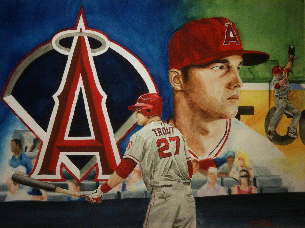 Mike Trout Fanart Wallpaper