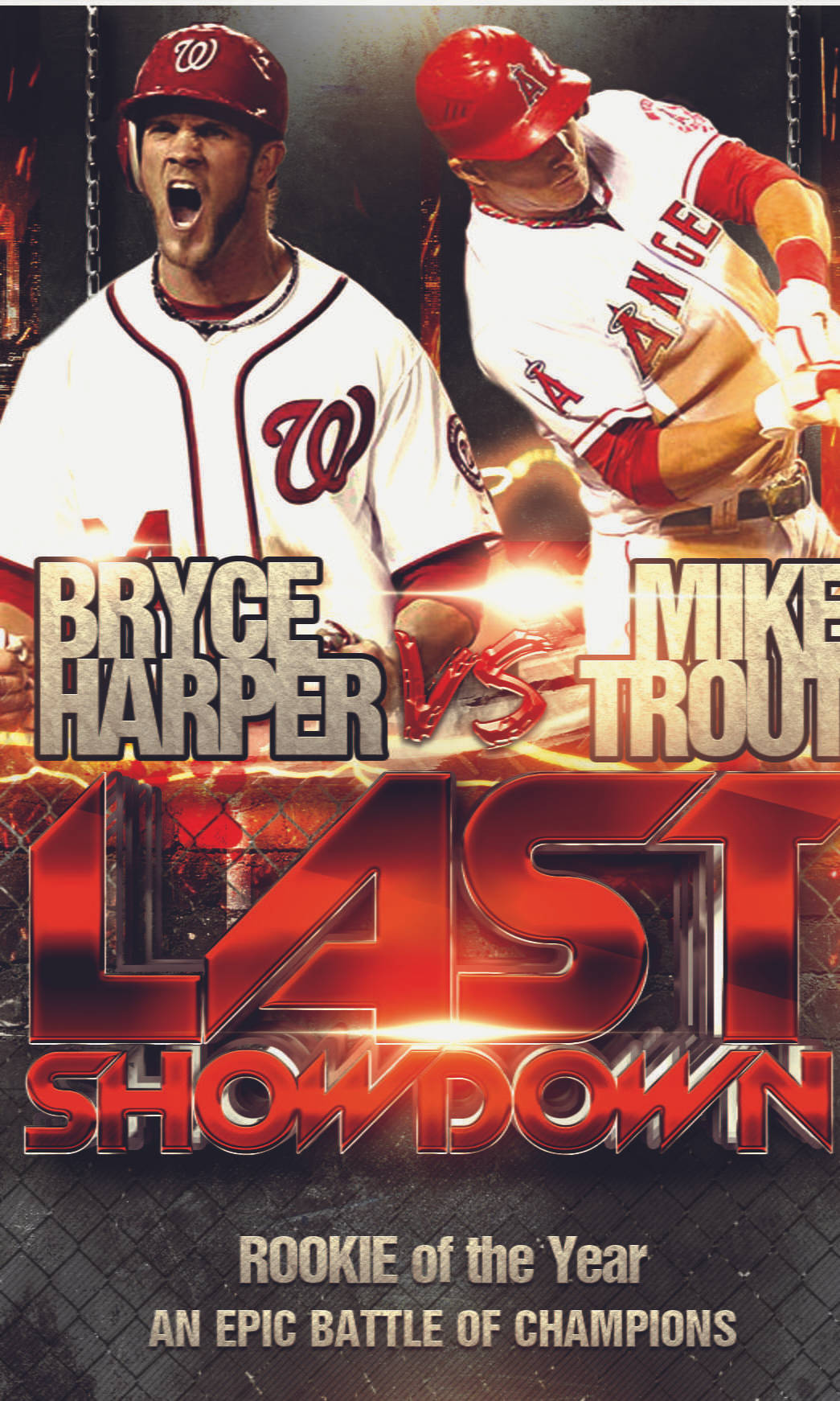 Mike Trout Vs. Harper Poster Wallpaper