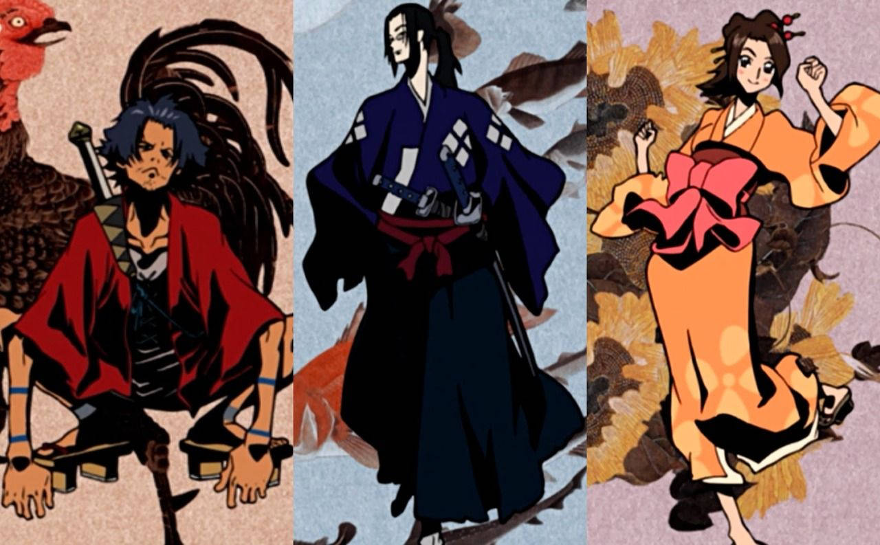 Miko, Fuu And Jin In Samurai Champloo Wallpaper