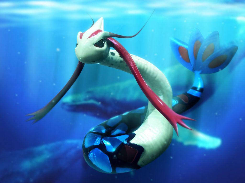 Milotic 3d Image Underwater Wallpaper