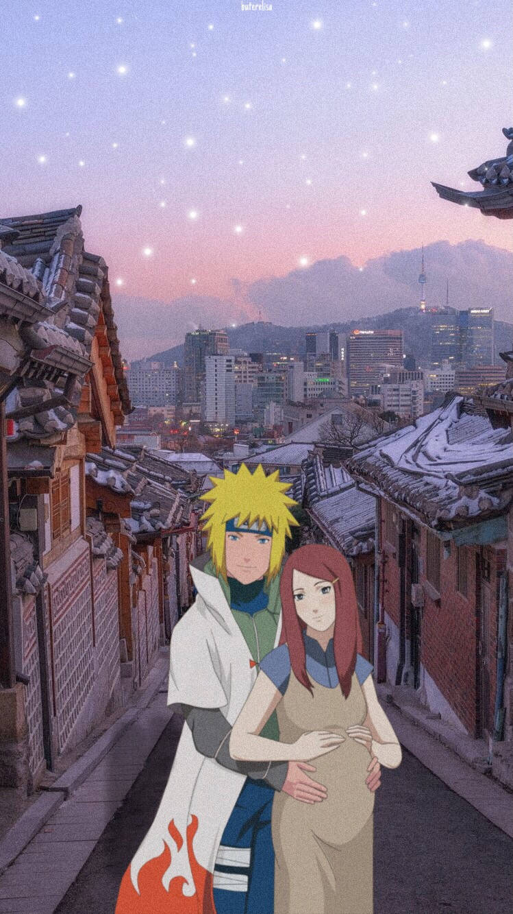 Minato And Pregnant Kushina Wallpaper