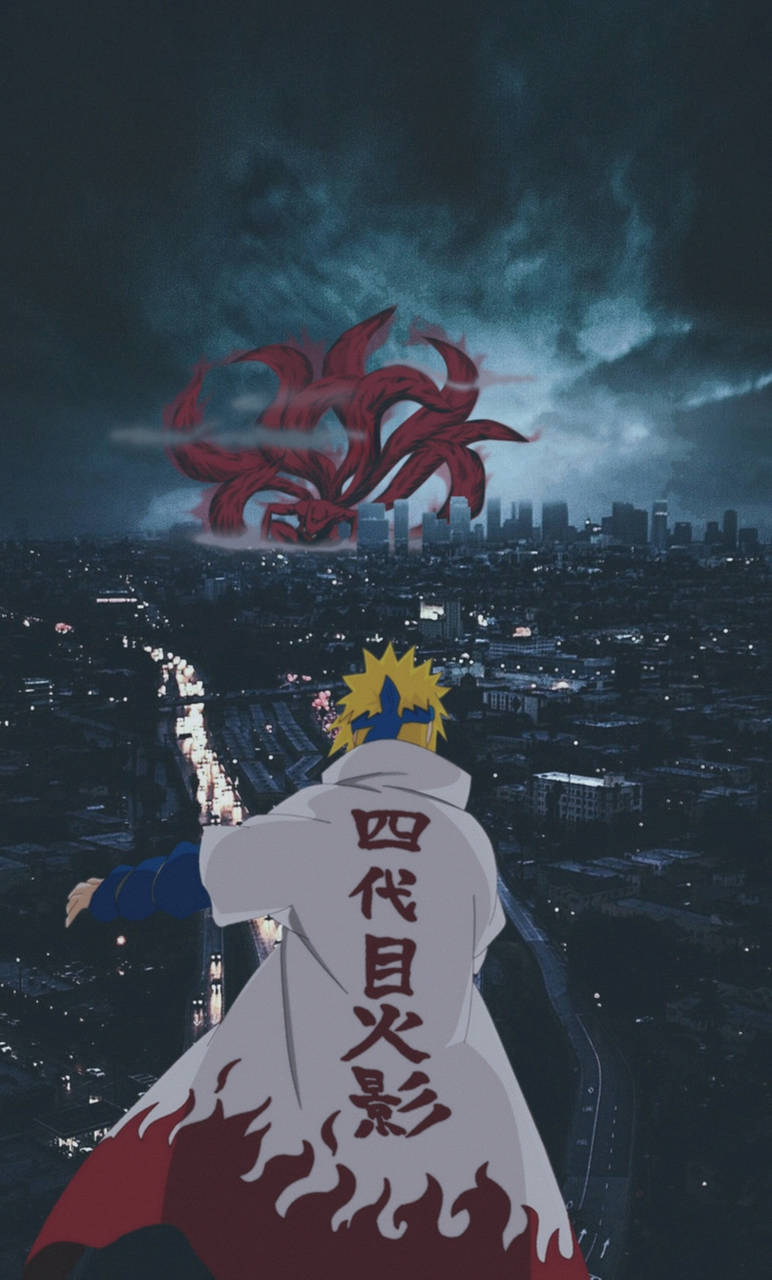 Minato Versus Nine Tailed Beast Aesthetic Naruto Wallpaper