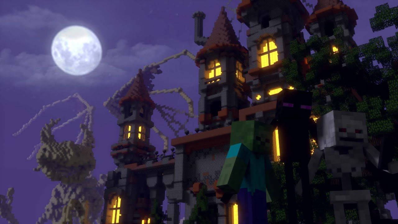 Minecraft Pc Creepy Castle Wallpaper