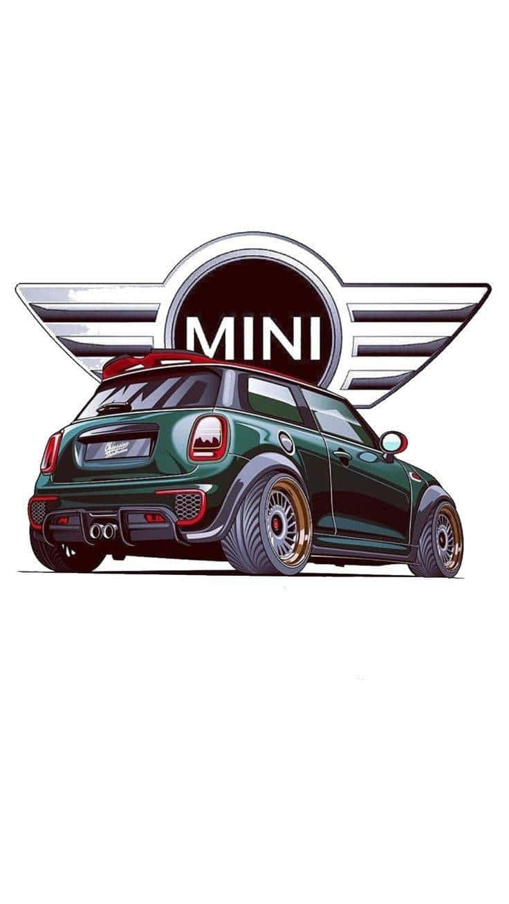 Mini Cooper Logo Artistic Representation Wallpaper