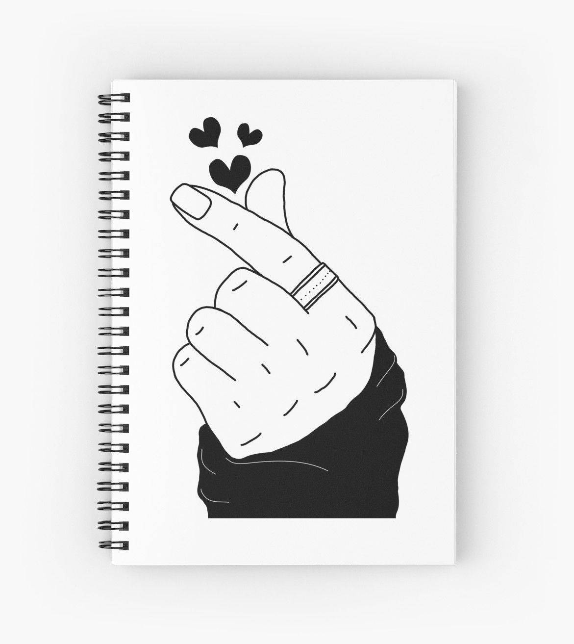 Minimal Aesthetic Korean Finger Heart Wallpaper