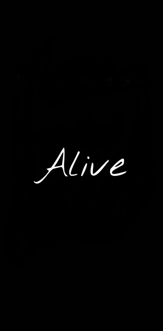 Minimal Alive Black Wallpaper