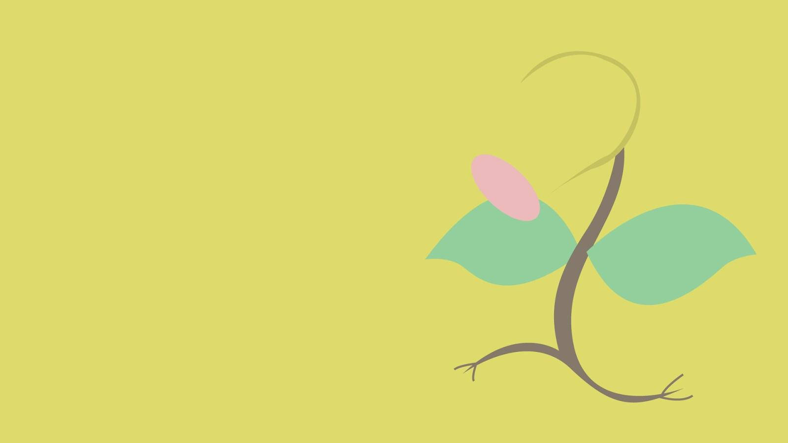 Minimalist Aesthetic Desktop Bellsprout Drawing Wallpaper