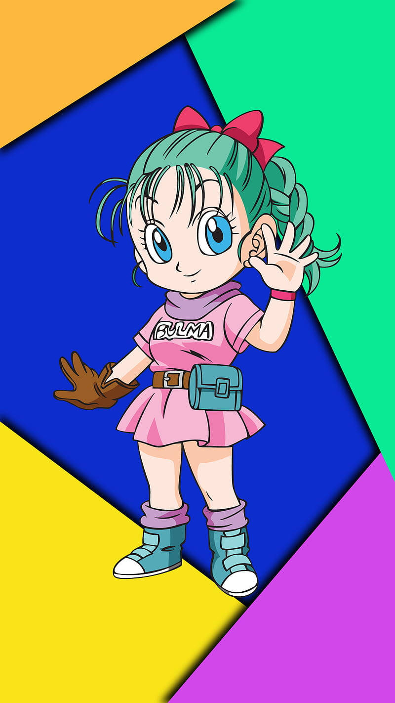 Minimalist Anime Phone Chibi Bulma Wallpaper