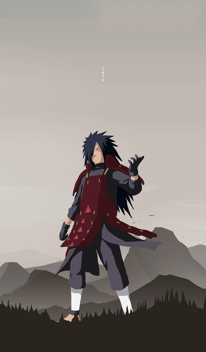 Minimalist Anime Phone Madara Uchiha Wallpaper