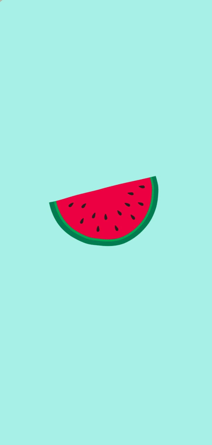 Minimalist Cute Watermelon Phone Art Wallpaper