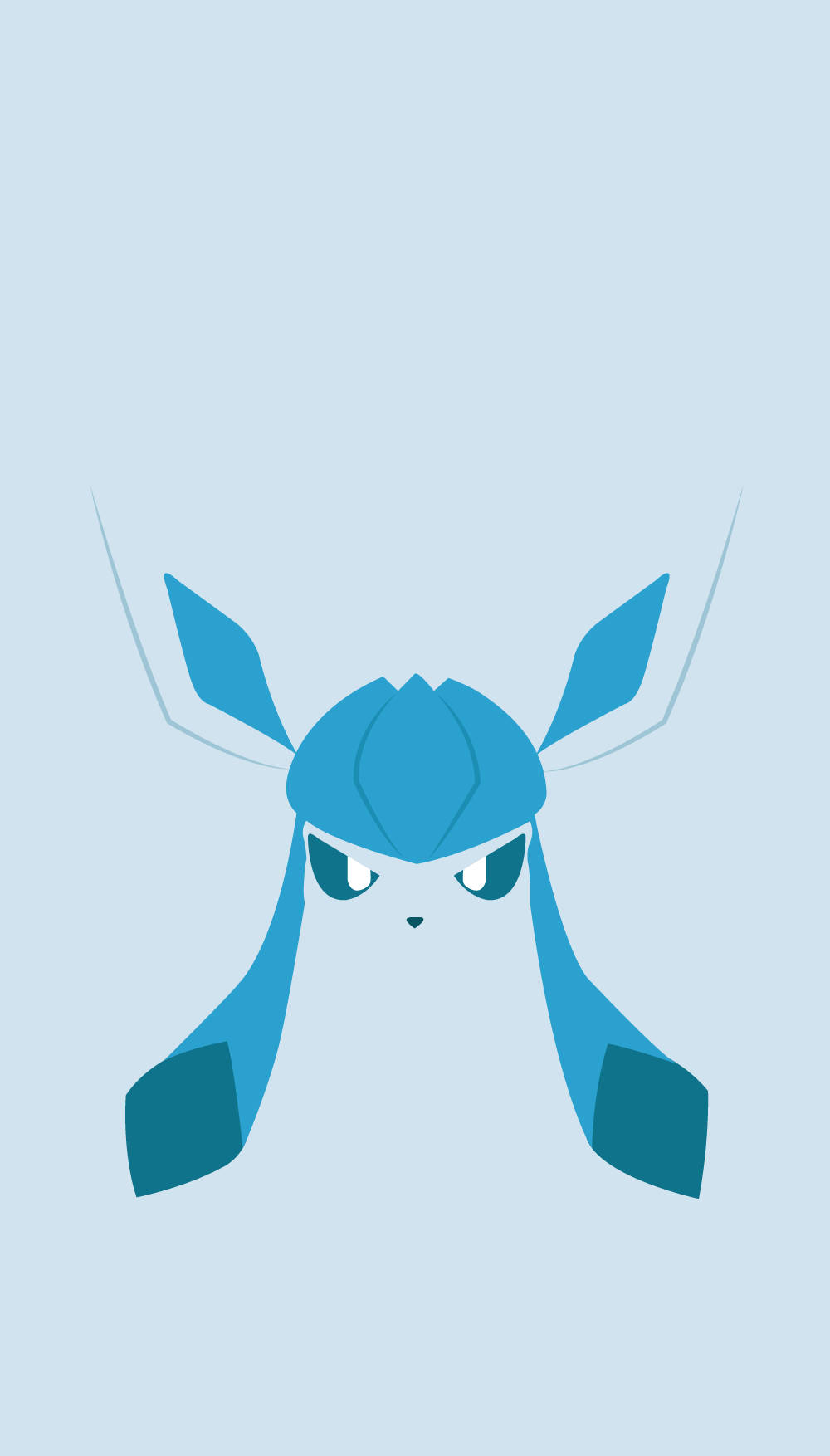 Minimalist Face Glaceon Wallpaper