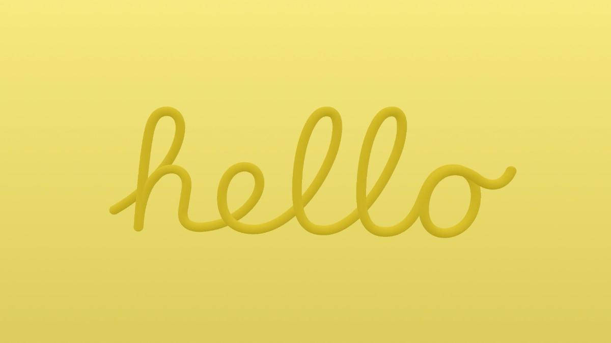 Minimalist Hello In Yellow Wallpaper