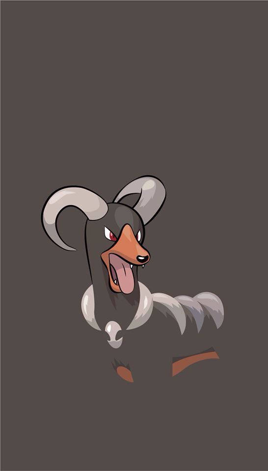 Minimalist Houndoom Phone Wallpaper