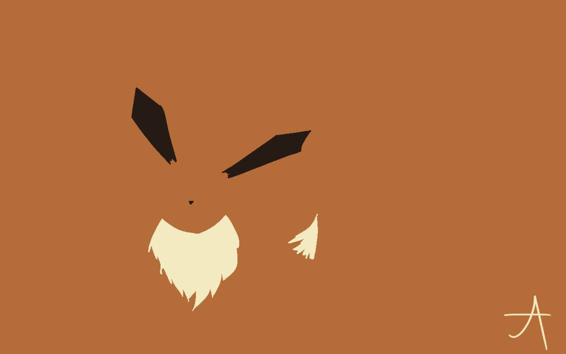 Minimalist Pokémon Eevee Art Wallpaper