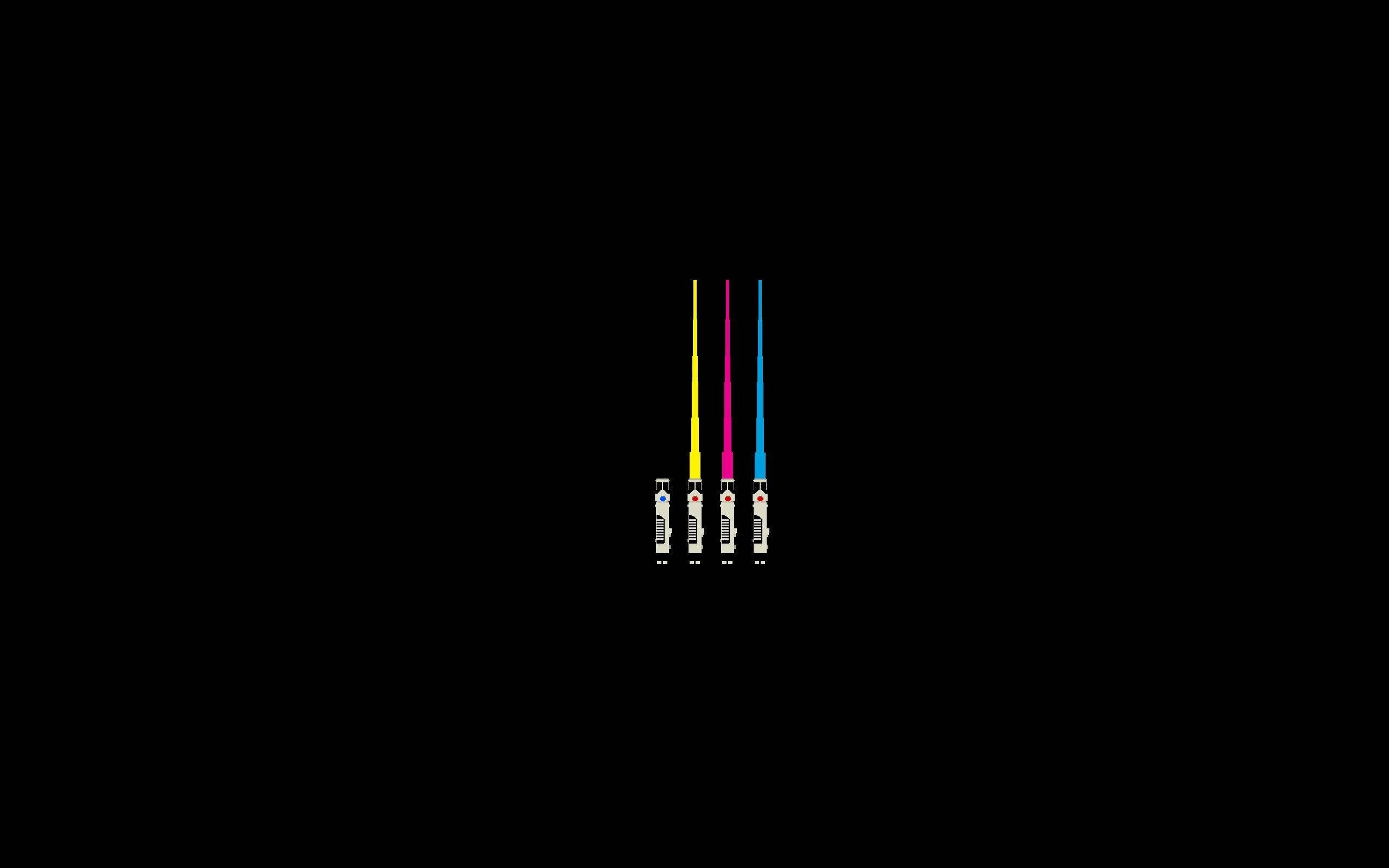 Minimalist Star Wars Artwork Of Lightsabers Wallpaper