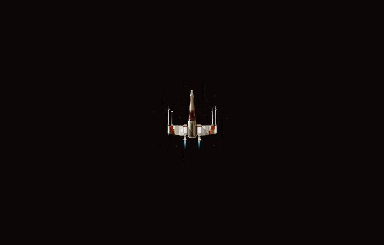 Minimalist Star Wars White Aircraft Wallpaper